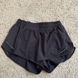Black Lulu Lemon Hotty Hot Shorts
